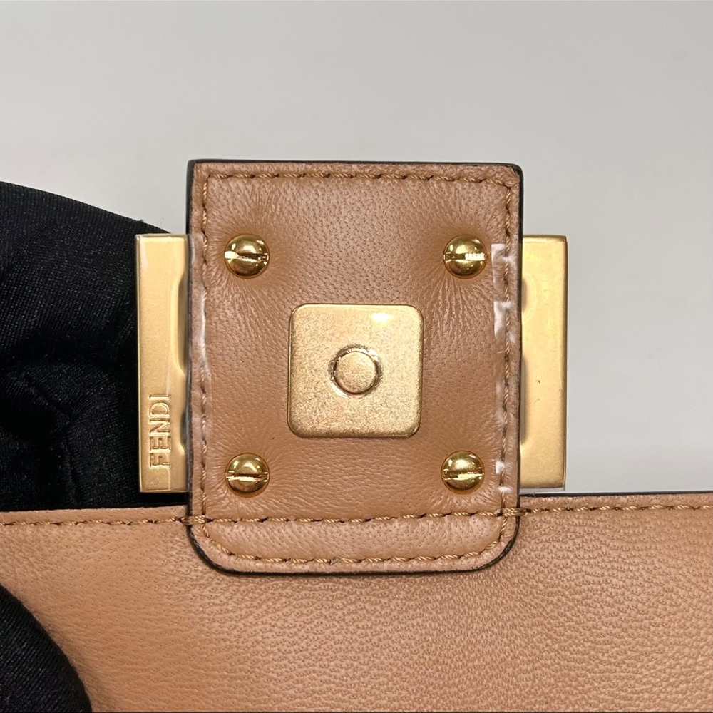 Fendi Nappa FF 1974 Embossed Baguette Bag Beige - Picture 13 of 15